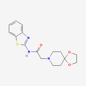 N-1,3-benzothiazol-2-yl-2-(1,4-dioxa-8-azaspiro[4.5]dec-8-yl)acetamide