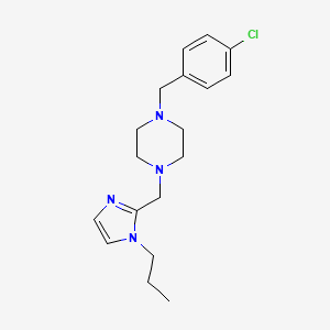 1-(4-chlorobenzyl)-4-[(1-propyl-1H-imidazol-2-yl)methyl]piperazine