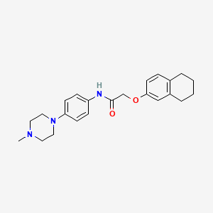 molecular formula C23H29N3O2 B5470704 N-[4-(4-methyl-1-piperazinyl)phenyl]-2-(5,6,7,8-tetrahydro-2-naphthalenyloxy)acetamide 