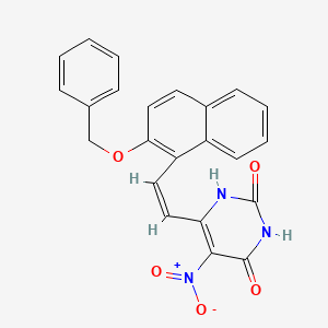 5-nitro-6-[(Z)-2-(2-phenylmethoxynaphthalen-1-yl)ethenyl]-1H-pyrimidine-2,4-dione