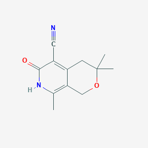 3,3,8-trimethyl-6-oxo-3,4,6,7-tetrahydro-1H-pyrano[3,4-c]pyridine-5-carbonitrile