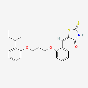 (5E)-5-[[2-[3-(2-butan-2-ylphenoxy)propoxy]phenyl]methylidene]-2-sulfanylidene-1,3-thiazolidin-4-one