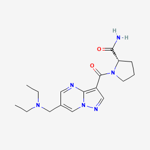 (2S)-1-({6-[(diethylamino)methyl]pyrazolo[1,5-a]pyrimidin-3-yl}carbonyl)pyrrolidine-2-carboxamide