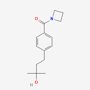 molecular formula C15H21NO2 B5470793 4-[4-(1-azetidinylcarbonyl)phenyl]-2-methyl-2-butanol 