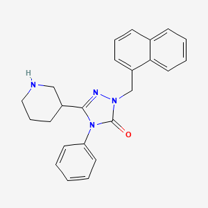 molecular formula C24H24N4O B5470812 2-(1-naphthylmethyl)-4-phenyl-5-(3-piperidinyl)-2,4-dihydro-3H-1,2,4-triazol-3-one hydrochloride 