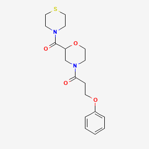 4-(3-phenoxypropanoyl)-2-(4-thiomorpholinylcarbonyl)morpholine