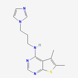 N-[3-(1H-imidazol-1-yl)propyl]-5,6-dimethylthieno[2,3-d]pyrimidin-4-amine