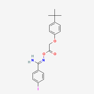 molecular formula C19H21IN2O3 B5470834 N'-{[(4-tert-butylphenoxy)acetyl]oxy}-4-iodobenzenecarboximidamide 