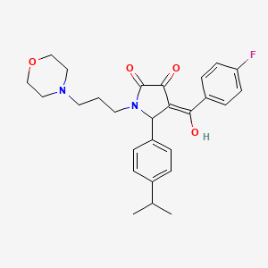 4-(4-fluorobenzoyl)-3-hydroxy-1-[3-(morpholin-4-yl)propyl]-5-[4-(propan-2-yl)phenyl]-2,5-dihydro-1H-pyrrol-2-one