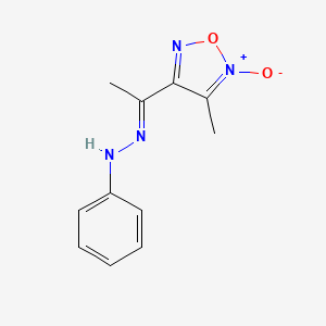 molecular formula C11H12N4O2 B5470852 1-(4-methyl-5-oxido-1,2,5-oxadiazol-3-yl)ethanone phenylhydrazone 