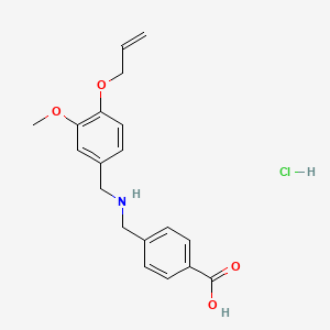 molecular formula C19H22ClNO4 B5470856 4-({[4-(allyloxy)-3-methoxybenzyl]amino}methyl)benzoic acid hydrochloride 