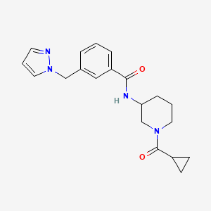 N-[1-(cyclopropylcarbonyl)piperidin-3-yl]-3-(1H-pyrazol-1-ylmethyl)benzamide