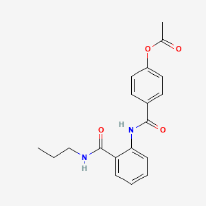 molecular formula C19H20N2O4 B5470879 4-{[2-(Propylcarbamoyl)phenyl]carbamoyl}phenyl acetate 