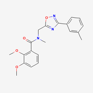 molecular formula C20H21N3O4 B5470893 2,3-dimethoxy-N-methyl-N-{[3-(3-methylphenyl)-1,2,4-oxadiazol-5-yl]methyl}benzamide 