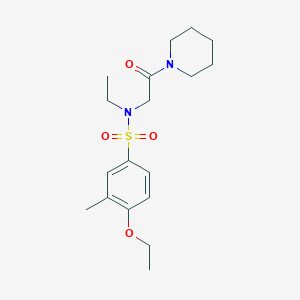 4-ethoxy-N-ethyl-3-methyl-N-[2-oxo-2-(piperidin-1-yl)ethyl]benzenesulfonamide