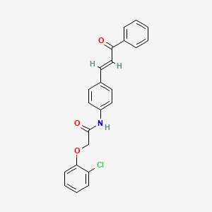 2-(2-chlorophenoxy)-N-[4-(3-oxo-3-phenyl-1-propen-1-yl)phenyl]acetamide