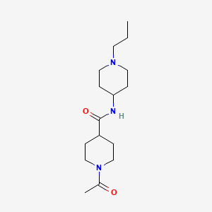 1-acetyl-N-(1-propylpiperidin-4-yl)piperidine-4-carboxamide