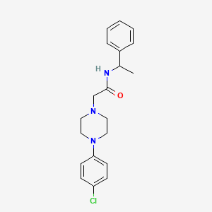 2-[4-(4-chlorophenyl)piperazin-1-yl]-N-(1-phenylethyl)acetamide