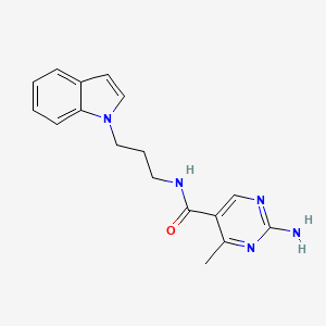 2-amino-N-[3-(1H-indol-1-yl)propyl]-4-methylpyrimidine-5-carboxamide