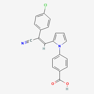 molecular formula C20H13ClN2O2 B5470963 4-[2-[(E)-2-(4-chlorophenyl)-2-cyanoethenyl]pyrrol-1-yl]benzoic acid 