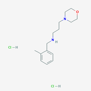 molecular formula C15H26Cl2N2O B5470971 N-[(2-methylphenyl)methyl]-3-morpholin-4-ylpropan-1-amine;dihydrochloride 