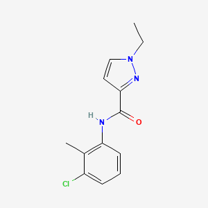 molecular formula C13H14ClN3O B5470986 N-(3-chloro-2-methylphenyl)-1-ethyl-1H-pyrazole-3-carboxamide 