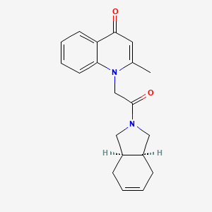 1-{2-[(3aR*,7aS*)-1,3,3a,4,7,7a-hexahydro-2H-isoindol-2-yl]-2-oxoethyl}-2-methyl-4(1H)-quinolinone