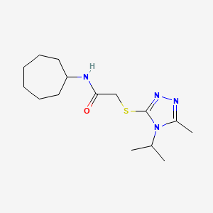 N-CYCLOHEPTYL-2-[(4-ISOPROPYL-5-METHYL-4H-1,2,4-TRIAZOL-3-YL)SULFANYL]ACETAMIDE