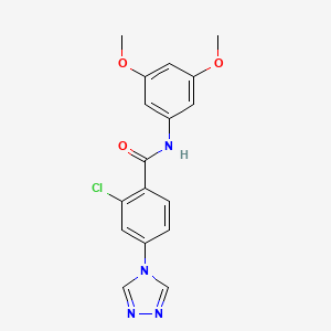 2-chloro-N-(3,5-dimethoxyphenyl)-4-(4H-1,2,4-triazol-4-yl)benzamide