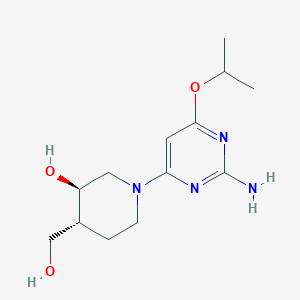 molecular formula C13H22N4O3 B5471008 (3R*,4R*)-1-(2-amino-6-isopropoxy-4-pyrimidinyl)-4-(hydroxymethyl)-3-piperidinol 