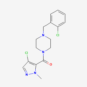 molecular formula C16H18Cl2N4O B5471018 [4-(2-CHLOROBENZYL)PIPERAZINO](4-CHLORO-1-METHYL-1H-PYRAZOL-5-YL)METHANONE 