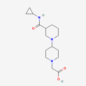 molecular formula C16H27N3O3 B5471025 {3-[(cyclopropylamino)carbonyl]-1,4'-bipiperidin-1'-yl}acetic acid 