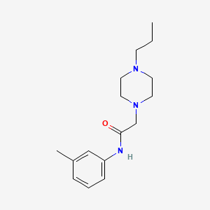 N-(3-methylphenyl)-2-(4-propylpiperazin-1-yl)acetamide