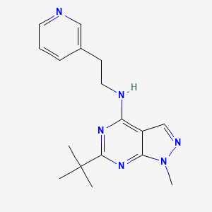 molecular formula C17H22N6 B5471055 6-tert-butyl-1-methyl-N-[2-(3-pyridinyl)ethyl]-1H-pyrazolo[3,4-d]pyrimidin-4-amine 