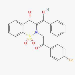 molecular formula C23H16BrNO5S B5471067 2-(3-benzoyl-4-hydroxy-1,1-dioxido-2H-1,2-benzothiazin-2-yl)-1-(4-bromophenyl)ethanone 