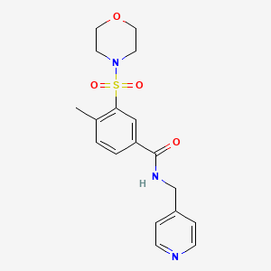 4-methyl-3-(morpholin-4-ylsulfonyl)-N-(pyridin-4-ylmethyl)benzamide