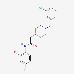 molecular formula C19H20ClF2N3O B5471160 2-[4-(3-chlorobenzyl)-1-piperazinyl]-N-(2,4-difluorophenyl)acetamide 