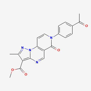 methyl 7-(4-acetylphenyl)-2-methyl-6-oxo-6,7-dihydropyrazolo[1,5-a]pyrido[3,4-e]pyrimidine-3-carboxylate