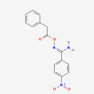 molecular formula C15H13N3O4 B5471209 4-nitro-N'-[(phenylacetyl)oxy]benzenecarboximidamide 