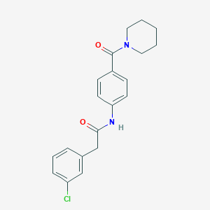 2-(3-chlorophenyl)-N-[4-(1-piperidinylcarbonyl)phenyl]acetamide