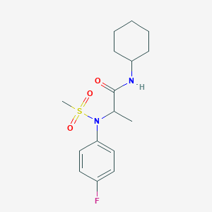 N-cyclohexyl-N~2~-(4-fluorophenyl)-N~2~-(methylsulfonyl)alaninamide