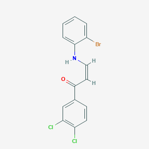 3-[(2-bromophenyl)amino]-1-(3,4-dichlorophenyl)-2-propen-1-one