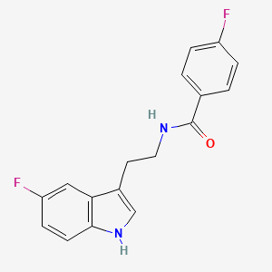 4-fluoro-N-[2-(5-fluoro-1H-indol-3-yl)ethyl]benzamide