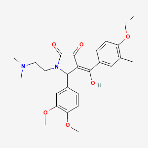 molecular formula C26H32N2O6 B5471230 5-(3,4-dimethoxyphenyl)-1-[2-(dimethylamino)ethyl]-4-(4-ethoxy-3-methylbenzoyl)-3-hydroxy-2,5-dihydro-1H-pyrrol-2-one 