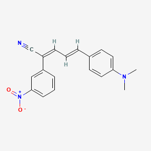 molecular formula C19H17N3O2 B5471265 (2E,4E)-5-[4-(dimethylamino)phenyl]-2-(3-nitrophenyl)penta-2,4-dienenitrile 