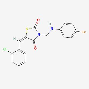 3-{[(4-bromophenyl)amino]methyl}-5-(2-chlorobenzylidene)-1,3-thiazolidine-2,4-dione