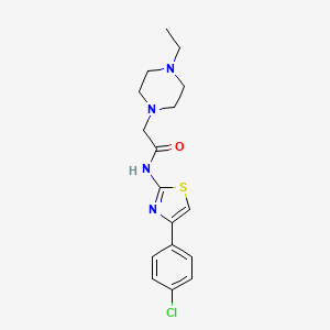 N-[4-(4-chlorophenyl)-1,3-thiazol-2-yl]-2-(4-ethylpiperazin-1-yl)acetamide