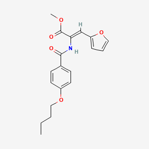 molecular formula C19H21NO5 B5471299 methyl (Z)-2-[(4-butoxybenzoyl)amino]-3-(furan-2-yl)prop-2-enoate 