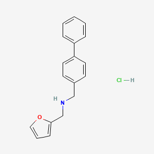 molecular formula C18H18ClNO B5471300 (4-biphenylylmethyl)(2-furylmethyl)amine hydrochloride 