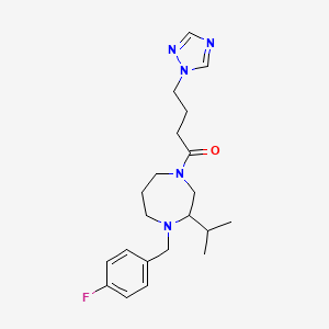 1-(4-fluorobenzyl)-2-isopropyl-4-[4-(1H-1,2,4-triazol-1-yl)butanoyl]-1,4-diazepane